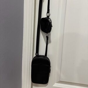 lululemon athletica Black Compact Crossbody Sling with Coin Pouch